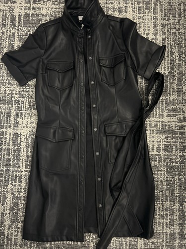 Kurzes leder kleid - leder,