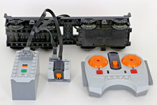 LEGO Power Functions Eisenbahn: 9V Motor + Fernsteuerung + IR-Empfänger + Waggon