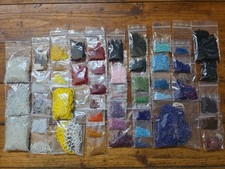 Alte antike Rocailles Seedbeads Perlenbeutel Perlentasche Biedermeier 