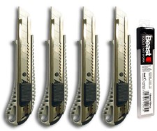 SET 4 Stück Alu-Cuttermesser