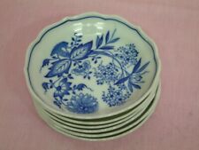 6 x Hutschenreuther  Mocca/Tee unter Teller  Porzellan Geschirr Zwiebelmuster