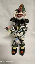 Seltene Basler Fasnacht Sig. Handmade Figur Skuptur H: 23.5 cm Keramik Glasur...