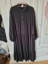 H&M Maxikleid, Schwarz, XXL