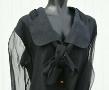 Ikonische schwarze Bluse von Chanel, Paris. Gala, Red Carpet, deutsche Größe 38