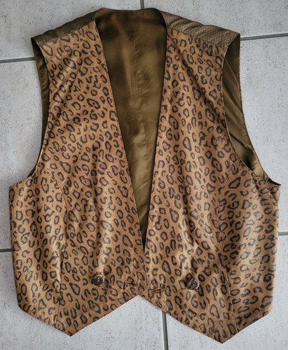 Lederweste leoparden print - lederweste, 40