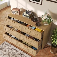 Kommode aus Rattan mit 6