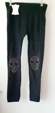 SKULL GLITZER LEGGINGS NEU Gr.L