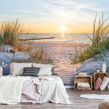 Fototapete Strand Meer Nordsee 3D Effekt Wohnzimmer VLIES TAPETE XXL + KLEISTER