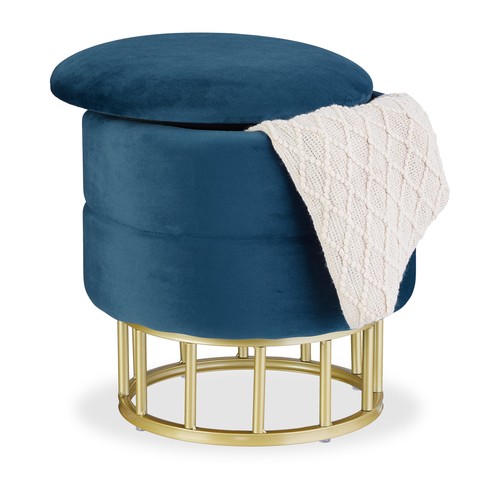 Samthocker stauraum hocker - samthocker,