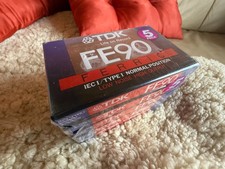 5x TDK FE90 FE-90EB - Ferric - Normal Position - Audiokassette Leer Kassette MC