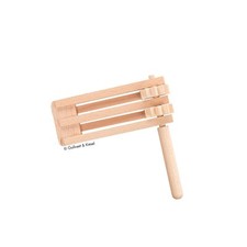 Goki Doppel-Ratsche Natur aus Holz Musikinstrument