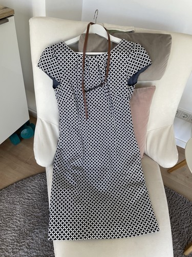 Comma kleid blau weiß 36 - comma,
