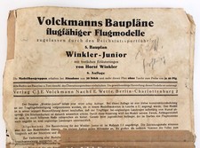 Volckmanns Baupläne flugfähiger Flugmodelle - 12. Baupl. Der grosse Winkler 1936