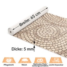 Weichschaummatte Badematte Badteppich Badvorleger WC Vorleger Design Steine ANRO