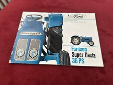 orig Prospekt Ford Fordson Super Dexta 36PS Traktor Schlepper 8Seiten Brochure