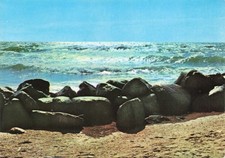 Künstlerkarte - Strand, Meer. Wellen  - Karte  ungelaufen