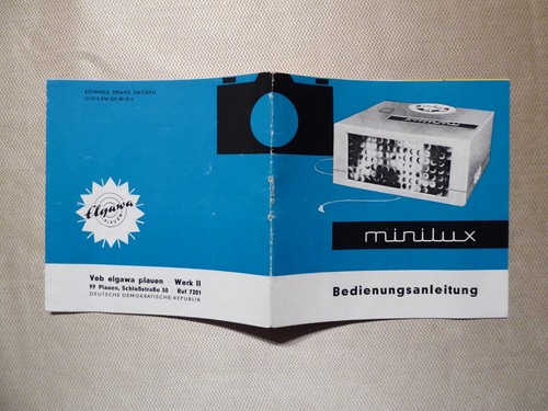 Instruction manual minilux - instruction,