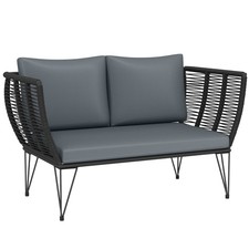 Gartensofa mit Kissen 2-Sitzer