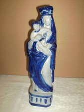 Selten Große Keramik Figur Frau mit Kind , glasiert signiert Künstler unbekannt