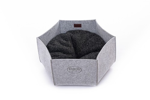 Stylischer filz katzenkorb mit - filz,