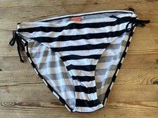 Octopus Bikini Slip 46 Damen Höschen Schwarz Weiß Streifen Unterteil Neu!