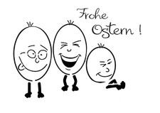 Schablone " lustige Ostereier