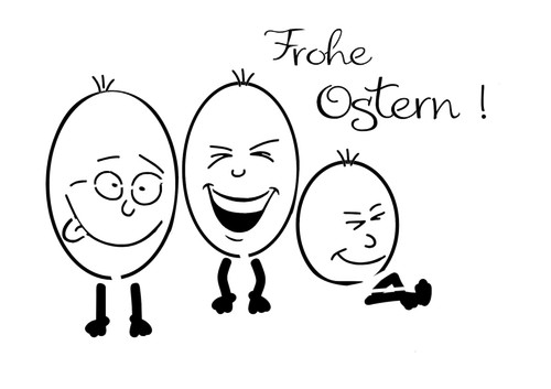 Schablone lustige ostereier - schablone, "