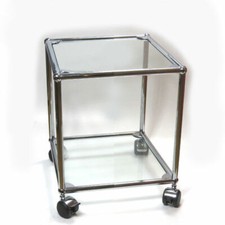 * USM Haller Glasregal Nachttisch * 35x35x35 * Glas Glasboden * Rollen * Vitrine