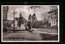 Wilthen i. Sa., Blick in die Bahnhofstraße, Ansichtskarte 1935 