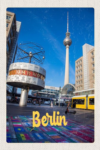 Blechschild 18x12 berlin - blechschild,
