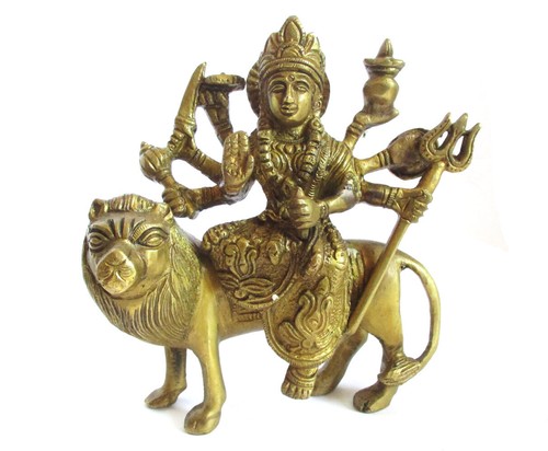 Durga statue aus messing - aus,