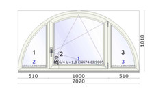 VEKA Rundbogenelement mit