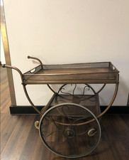 Barwagen antik Vintage Messing Servierwagen v. Josef Frank für Svenskt Tenn 50er