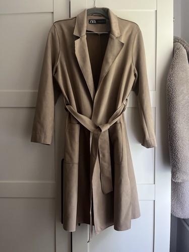Wildleder trenchcoat zara - wildleder,