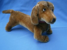 ******   großer Steiff Hund Dackel "Hexie", 20 cm, mit Originalhalsband   *****