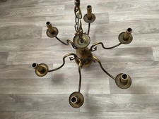 Messing  Kronleuchter Deckenlampe 6-flammig Vintage