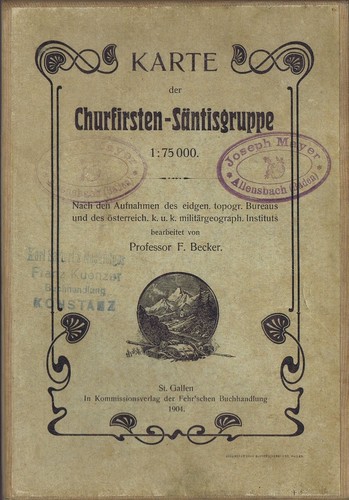 Churfirsten säntisgruppe 1904 - säntisgruppe,
