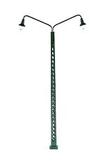 H0 Gittermastleuchte LED / 2-flammig / f. Bahnbetriebswerk etc. / sehr filigran