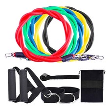 11tlg. Widerstandsbänder Gymnastikband Fitnessbänder Expander Set Neu Yoga DHL
