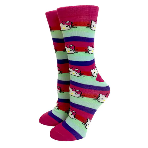 Motivsocken kitty gestreift - motivsocken, "kitty"