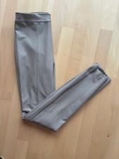 Leder Leggings, S, Beige, Kunstleder Zipper, Amisu