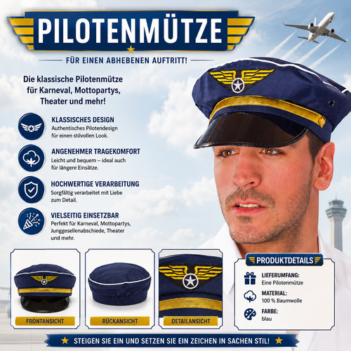 Pilotenmütze - pilotenmütze,