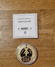 Gedenkmünze, Damals in der DDR, 20 Jahre Mauerfall, 40 mm Medaille