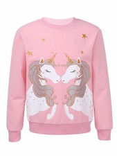 Mädchen Sweatshirt für Kinder Baumwolle Top Pferd Druck Lässige Langarm Pullover