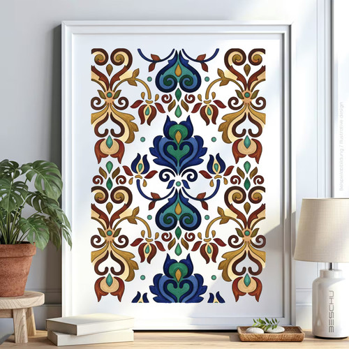 Ornamente muster v32 schablone - muster,