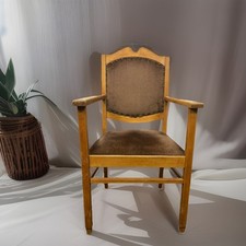 1 von 2 Armlehnstuhl Büro Esszimmer Art Deco Vintage Massivholz 