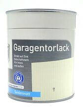 Garagentorlack Metall Zink Schutzlack Decklack Lack weiß seidenmatt - 0,75 L