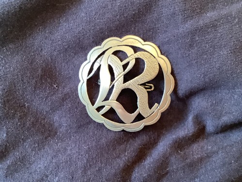 Alte monogramm brosche aus - alte,