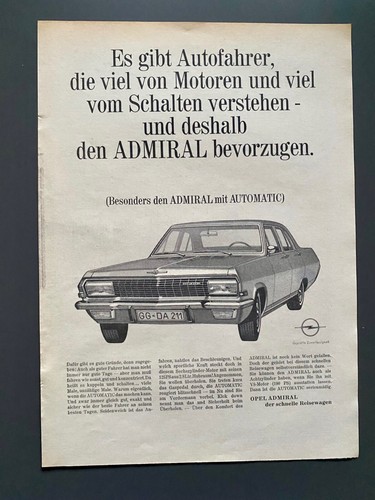 1966 opel admiral automatic - admiral,