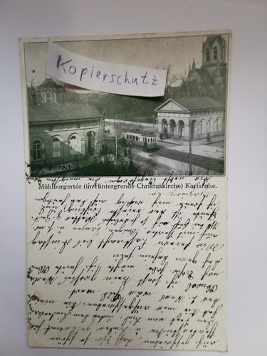 Karlsruhe mühlburgertor - ak,